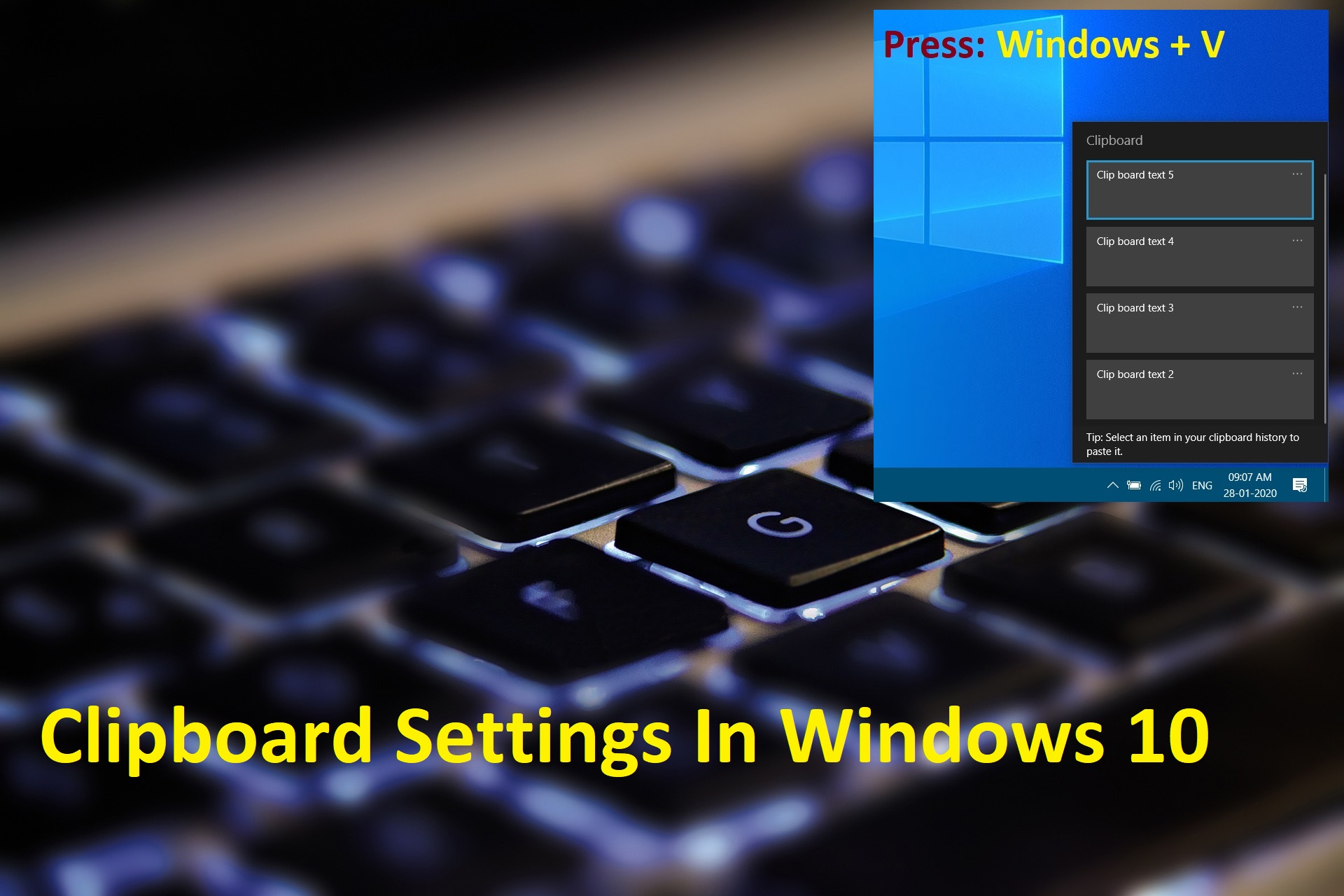 Clipboard Settings In Windows