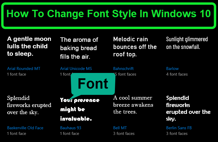 How To Change Font Style In Windows 10