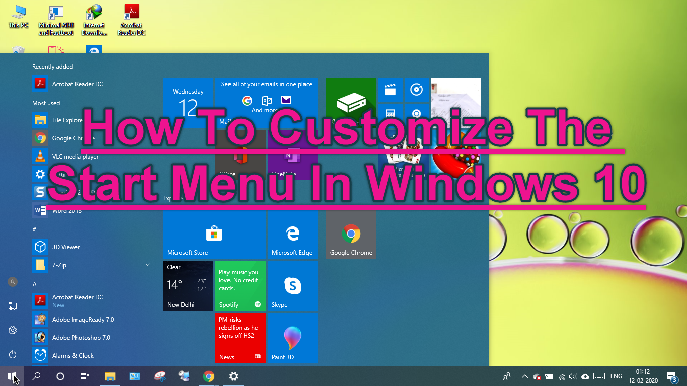How to Customize The Start Menu in Windows 10