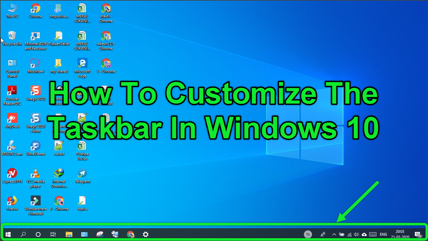 How To Customize The Taskbar In Windows 10